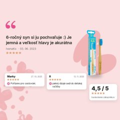 Detská bambusová kefka na zuby s modrými štetinami NORDICS, hodnotenia zákazníkov Detská bambusová kefka na zuby s modrými štetinami NORDICS, hodnotenia zákazníkov