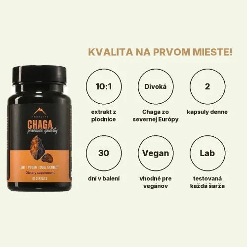 Chaga Hrotlife 60 kapsúl, kvalita a výhody