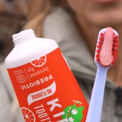 Dětská prebiotická zubní pasta bez fluoridu Wooden Spoon 50ml