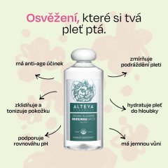 Růžová voda z bílé růže Alteya Organics 500 ml