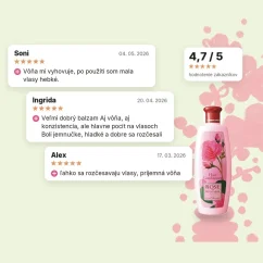 Kondicionér na vlasy z ružovej vody Rose of Bulgaria 330 ml – hodnotenia zákazníkov Kondicionér na vlasy z ružovej vody Rose of Bulgaria 330 ml – hodnotenia zákazníkov