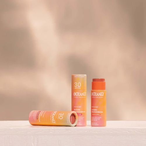 Tónujúci balzam na pery  SPF 30 ATTITUDE Oceanly - Peachy Shell 8,5g