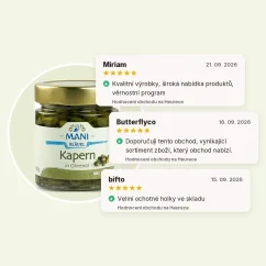 Bio kapary v extra panenském olivovém oleji MANI 180g