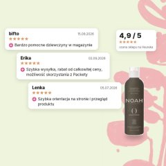 Szampon zwiększający objętość cienkich włosów z grejpfrutem i zieloną herbatą Noah 250ml, oceny klientów Szampon zwiększający objętość cienkich włosów z grejpfrutem i zieloną herbatą Noah 250ml, oceny klientów