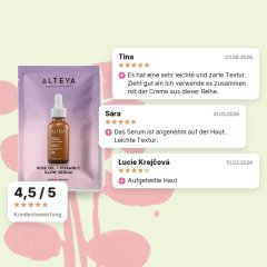 Breitband-aufhellendes Serum Luminous Rose Alteya Organics 2ml Probe, Kundenbewertung Breitband-aufhellendes Serum Luminous Rose Alteya Organics 2ml Probe, Kundenbewertung