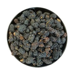 Getrocknete schwarze Maulbeeren