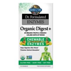 Dr. Formulated Organiczne enzymy trawienne o smaku owoców tropikalnych Garden of Life 90 szt.