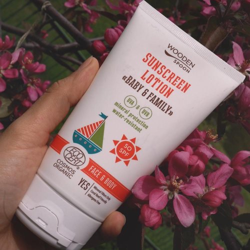 Opalovací tělové mléko v tubě Baby & Family SPF 50 Wooden Spoon 150ml