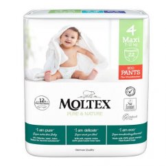 Natahovací plenkové kalhotky Moltex Pure & Nature Maxi 7-12 kg 22ks