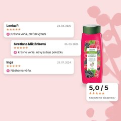 Sprchový gél Malina a ostružina Aroma 400 ml, hodnotenia zákazníkov Sprchový gél Malina a ostružina Aroma 400 ml, hodnotenia zákazníkov