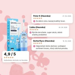 Sonická detská zubná kefka Modrá žirafa 1-8 rokov Nordics Oral Care, hodnotenia zákazníkov