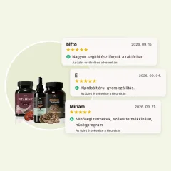 Maximális immunitás: Reishi tinktúra 50ml, Coriolus 90pcs, C-vitamin 60pcs Hrotlife