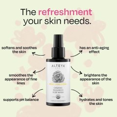 Rose water spray in glass - Alteya Organics 100 ml