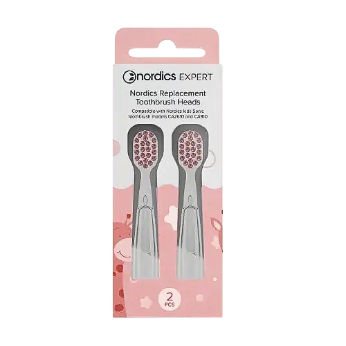 Replacement heads for children's sonic toothbrushes Pink Nordics 2pcs