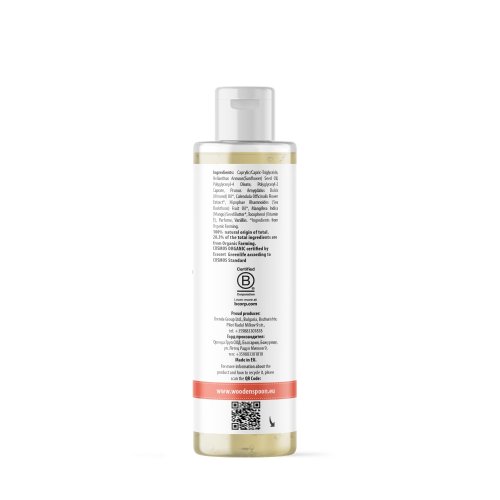 Organický sprchový olej na odstránenie SPF krému Mango Baby & Family Wooden Spoon 200ml
