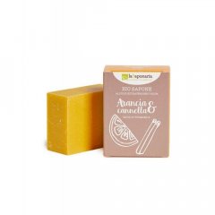 Oliwkowe mydło w kostce BIO La Saponaria - Pomarańcza i cynamon 100 g