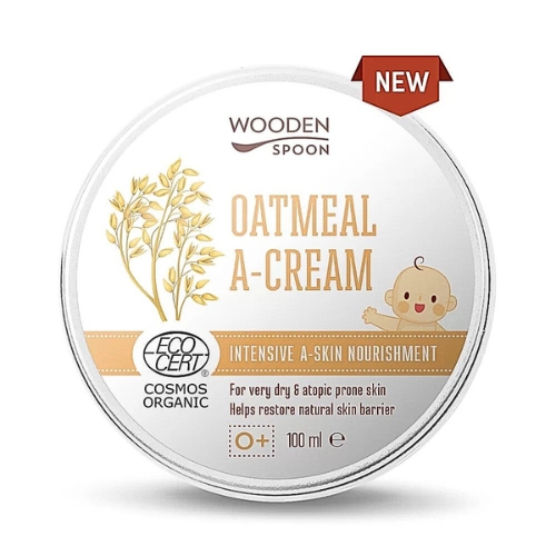 Masło nawilżające z płatkami owsianymi na atopowe zapalenie skóry Wooden Spoon 100ml