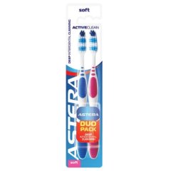 Zubná kefka Astera Active Clean soft 1+1 AROMA
