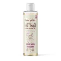 Organiczny żel pod prysznic i szampon do włosów dla dzieci 2w1 Cotton Hug Drewniana łyżka 200ml