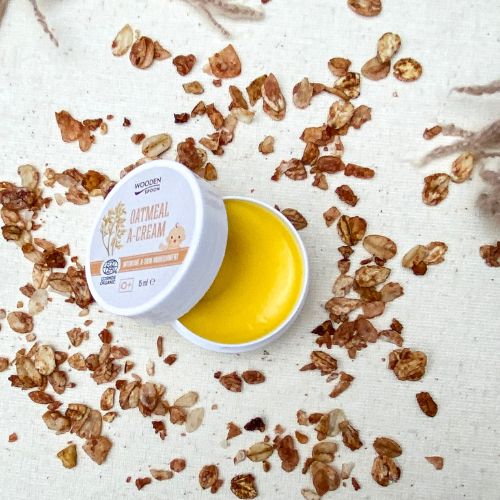 Nawilżające masło z płatkami owsianymi na egzemę atopową Wooden Spoon 15ml