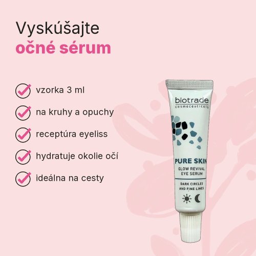 Rozjasňujúce očné sérum Pure skin Biotrade 3ml vzorka, výhody