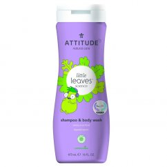 Little leaves mydło do ciała i szampon dla dzieci (2w1) o zapachu wanilii i gruszki Attitude 473ml