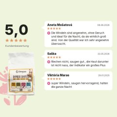 Öko-Babywindeln Wooden Spoon Woopies MEDIUM 3 Stk. Probe, Kundenbewertungen