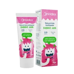 Detská prírodná Zubná pasta Bubble Gum NORDICS 50 ml Detská prírodná Zubná pasta Bubble Gum NORDICS 50 ml