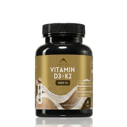Vitamin D3 + K2 4000 IU Hrotlife 90cps