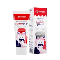 Zubní pasta dětská přírodní jahodová NORDICS 50ml Zubní pasta dětská přírodní jahodová NORDICS 50ml