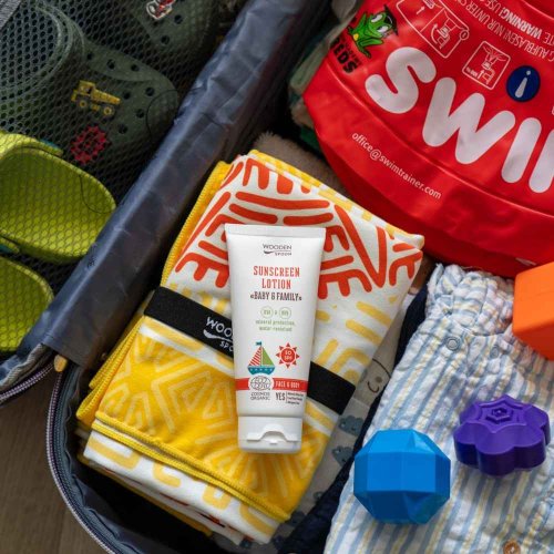 Opalovací tělové mléko v tubě Baby & Family SPF 50 Wooden Spoon 100ml