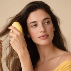 Nuggela & Sulé szczotka do czesania włosów żółta 1 szt.