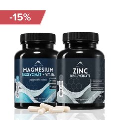 Baza mineralna - Bisglicynian magnezu 90cps i Bisglicynian cynku 90cps Hrotlife