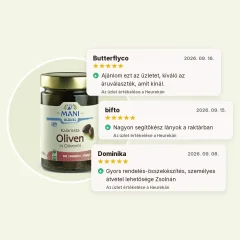 Kalamata olajbogyó olívaolajban organikus MANI 280g Kalamata olajbogyó olívaolajban organikus MANI 280g