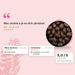 Mandle v horkej čokoláde Emerosa 500g, hodnotenia zákazníkov Mandle v horkej čokoláde Emerosa 500g, hodnotenia zákazníkov