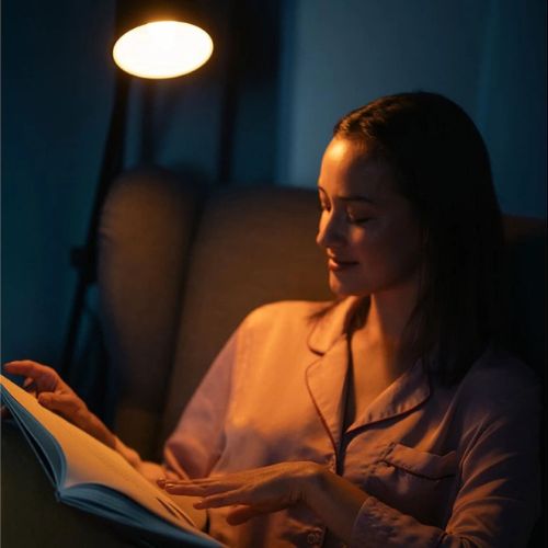 LED Oranžová žiarovka E14 bez modrej zložky na lepší spánok Lunesto