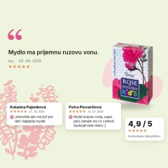 Mydlo pre deti z ružovej vody Rose of Bulgaria 100 g, hodnotenia zákazníkov