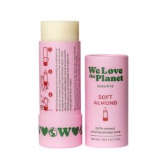 Prírodný tuhý dezodorant Soft Almond Sensitive We love the planet 40g Prírodný tuhý dezodorant Soft Almond Sensitive We love the planet 40g