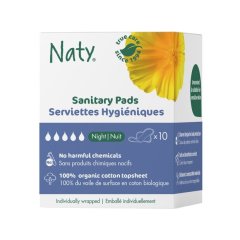 Dámske vložky ECO by Naty - nočné 10ks Dámske vložky ECO by Naty - nočné 10ks