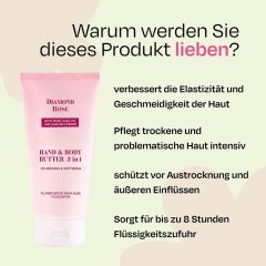 Pflegendes Körper- und Handbutter 2in1 Diamond Rose Biofresh 150 ml