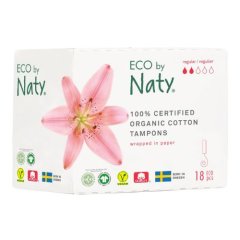 Dámské tampóny ECO by Naty - regular 18ks Dámské tampóny ECO by Naty - regular 18ks