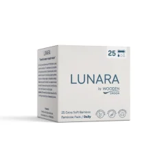 Rozložiteľné bambusové Denné vložky Lunara Wooden Spoon 25ks