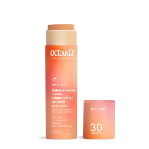 Tónujúci trblietavý hydratačný krém SPF 30 ATTITUDE Oceanly 30g