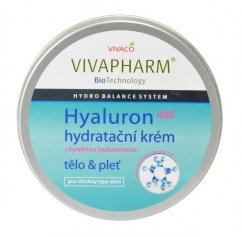 Pleťový a tělový krém hydratační s kyselinou hyaluronovou VIVAPHARM 200 ml