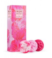 Zestaw upominkowy - 3 ręcznie robione mydła Rose of Bulgaria