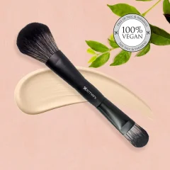 Obojstranný vegánsky štetec: Make-up a rozjasňovač Emani