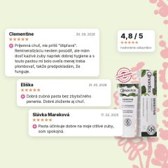 Prírodná remineralizačná zubná pasta Sensitive s „tekutou sklovinou“ Nordics Oral Care 75ml, hodnotenia zákazníkov