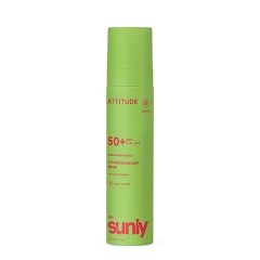 Detský minerálny opaľovací krém v spreji ATTITUDE Sunly SPF 50+ s vôňou melónu a kokosu 75 ml
