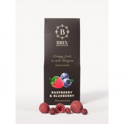 Malina a borůvka v mléčné čokoládě - hand made edition BRIX 80 g