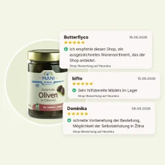 Kalamata Oliven in Olivenöl bio MANI 280g